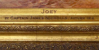 Inscription from War Horse: Joey, by Captain James Nicholls